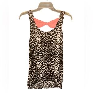 Rue21 Leopard Print Tank Top with Pink Accent